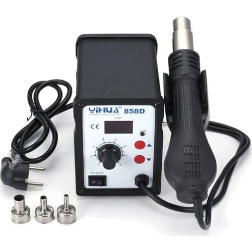 Free shipping 858D 220V Hot Air SMD Rework Station Heat G un SMT Solder soldering iron Welding Repair Tools