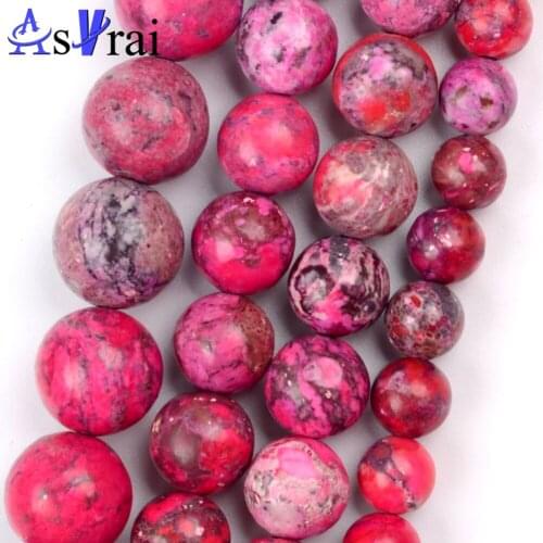 High Quality Genuine Natural Rose Red Imperial Stone Beads For Jewelry Making 6 8 10mm Round Loose Spacer Beads DIY Bracelet 15"
