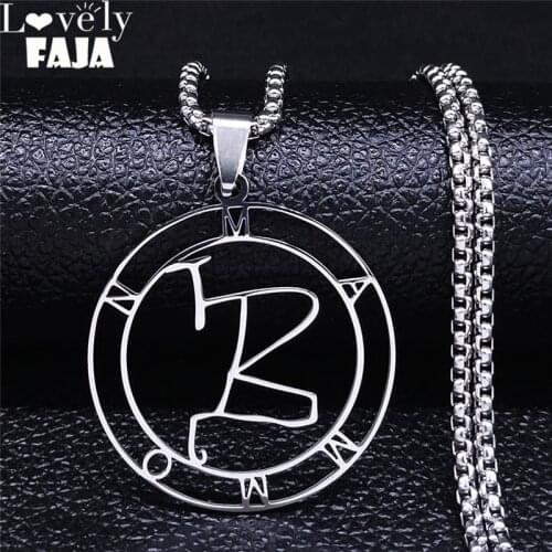Wealth Mammon Stainless Steel Chain Necklaces for Women/Men Silver Color Round Pendant Necklace Jewelry bijoux N4355S03