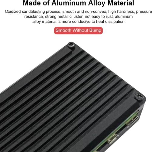 Heat Cooling Cover Case Aluminum Enclosure For Raspberry Pi 4 With Cooling Fan Hex Wrench Laptop Computer Accessories