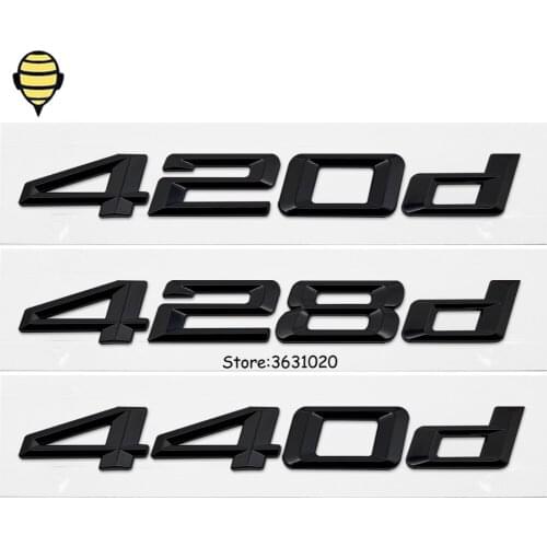 Black Car Styling Auto 3D Letter Number Trunk Lid Rear Sticker Emblem Decal Badge for BMW 4 Series 420d 428d 440d F20 F30 E38 M4