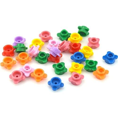 Flowers Building Blocks DIY Bricks Plant Floret Grass Educational Assemblage Construction Toy for kid Size Compatible With Leduo