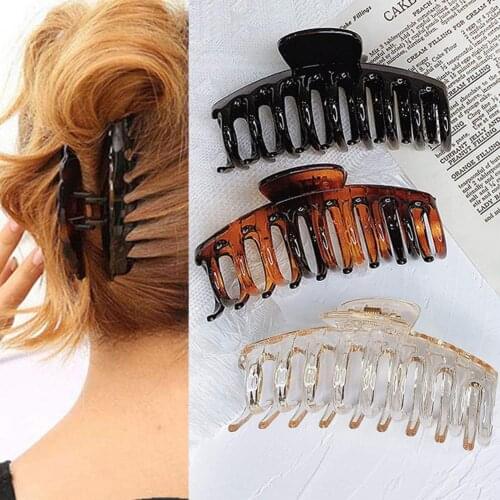 Women Barrettes Plastic Hair Claws Hair Accessories Hairclips Hairpins Ladies Hairgrip Headwear Girls Ornaments Crab Bands