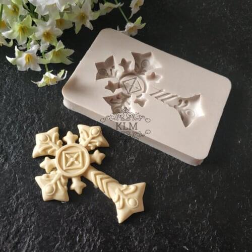 KLM-0019 Popular cross silicone mold Cake decoration tools DIY chocolate tools