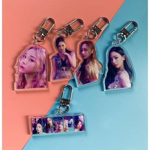 KPOP Aespa WINTER NINGNING KARINA GISELLE Acrylic Key Chain Ring Backpack Pendant Key Chain Letter Keychain Wholesale New