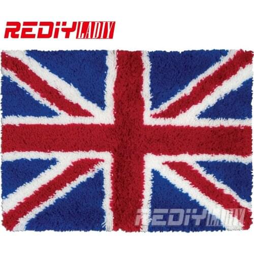 Latch Hook Rug Wall Hanging Tapestry Kits England Fashion Cushion Pre-printed Canvas Pillows DIY Carpet Rug Handicraft Floor Mat