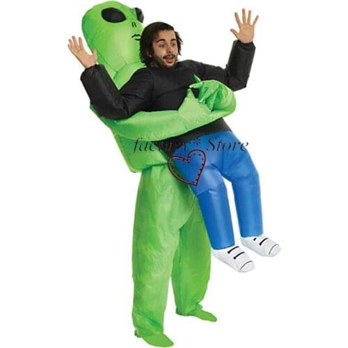 Inflatable Costume Funny Performance Props Inflatable Costume Halloween Green Color Ghost Hug