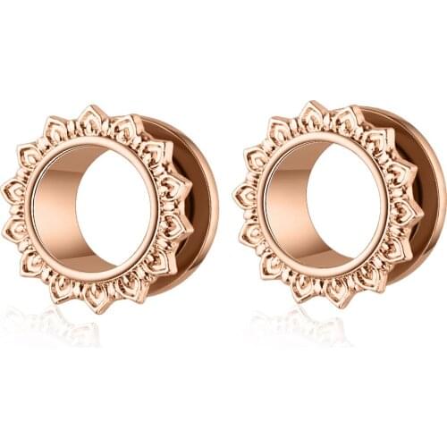 Ear Stretcher Piercing Tunnels Plugs Gauges Stainless Steel Earring Fashion Body Jewelry Gift 6mm to 16mm Women Men