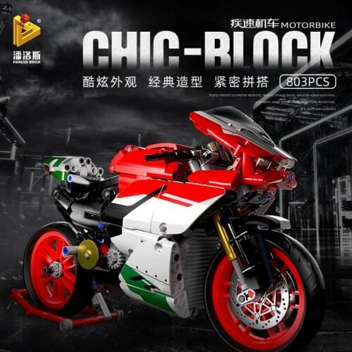 New Motorcycle sets Racing Off Road Moto Vehicle model Building Blocks bricks Speed Champions Sports City Motorbike