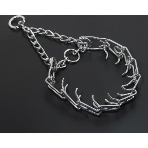 Dog necklace metal detachable training dog chain stimulation collar pet supplies