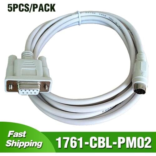 5PCS/PACK Allen Bradley PLC Programming Cable 1761-CBL-PM02 For MicroLogix 1000 1200 1400 1500 Series PLC 1761CBLPM02 Data Line