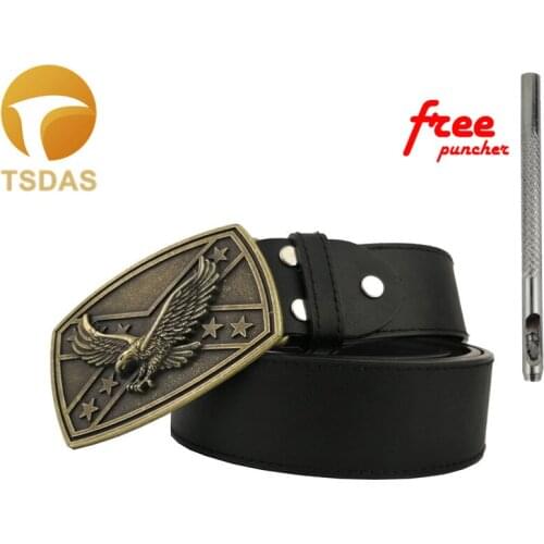 Rectangular Bronze Color Western Flying Eagle Belt Buckle Suitable for 4cm Width Belt