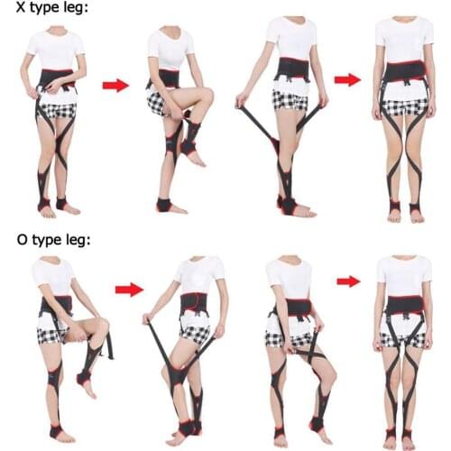 Adult unisex O-leg X-leg Figure Correction Belt Strap Slim Legs Tool Black Leg Strap