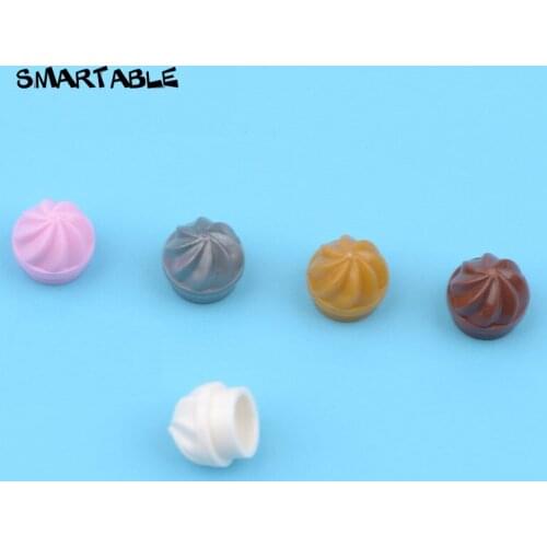 Smartable Plate 1x1 Round with Swirled Top Building Blocks Brick MOC Part Toys For Kids Compatible Major Brands 15470 100pcs/lot