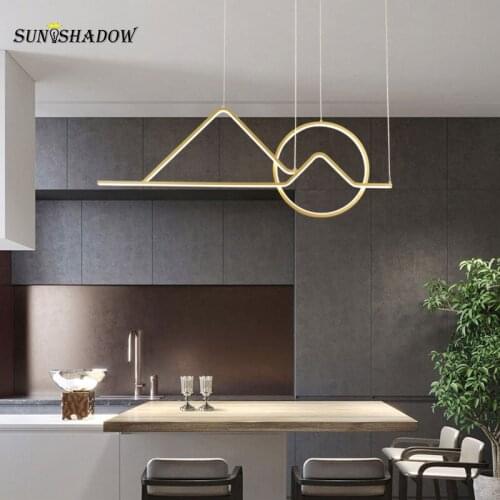 Home Decoration Modern Led Pendant Light Black&Gold Chandelier Pendant Lamp for Dining room Kitchen Living room Hanging Lamps