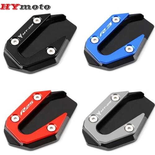 For YAMAHA YZF-R3 YZF-R25 MT-03 MT-25 2014-2020 MT 03 25 YZF R3 R25 Motorcycle Kickstand Sidestand Stand Extension Enlarger Pads