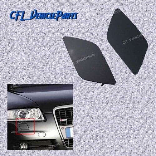 OnSale Front L R Bumper Headlight Washer Cover Unpainted 4F0955275 4F0955276 For Audi A6 C6 Quattro S6 2005-2008