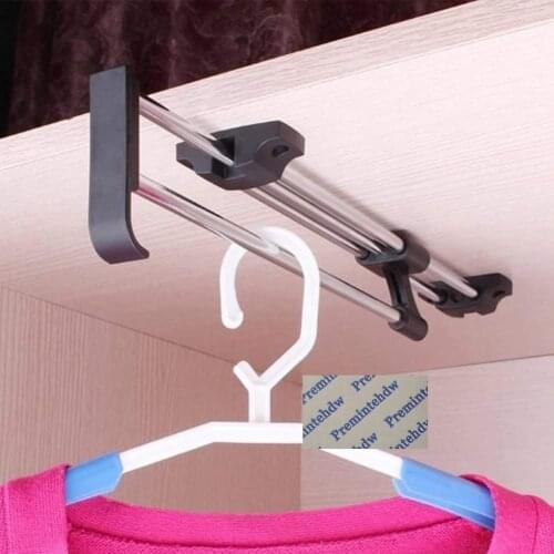 Premintehdw 25CM 30CM 35CM 40CM 45CM 50CM Top Mounted Sliding Pull Out Pull-out Closet Wardrobe Cloth Hanger Rack