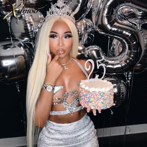 XUMOO Cheap Straight Synthetic Lace Front Wigs High Temperature Fiber Synthetic Lace Front Wig With Baby Hair Wigs For Women