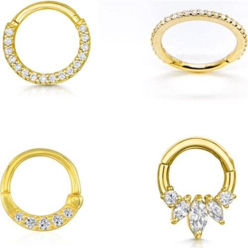 AIDE 6/7/8/9mm 925 Silver Hoop Earring Crystal Piercing Ear Tragus Cartilage Jewelry 2021 Trend Women Earrings Aretes De Mujer