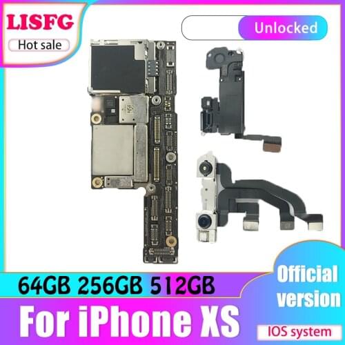 100% Original Unlocked iCloud for iPhone XS Motherboard With/No face ID full chips logic board Good Plate Support IOS update