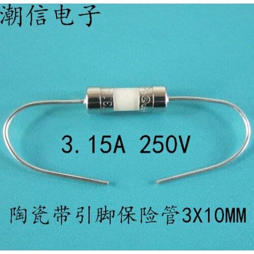 10cps T3.15a250v ceramic belt pin LCD safety gauge 3x10