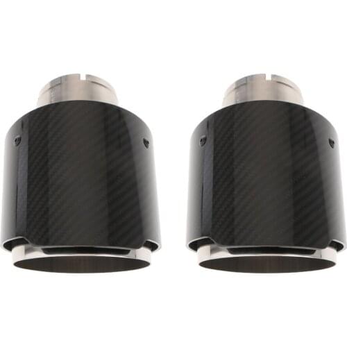 2 Exhaust Muffler Tailpipes Universal 63mm Muffler Exhaust Muffler Stainless Steel