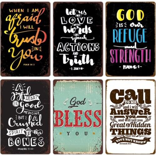 2020 Vintage Christmas Pray Pin Up Tin Sign Living Room Home Garage Decoration Plate Poster Hanging Painting Retro Metal Plaques