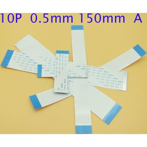 5pcs-100pcs New FFC FPC flat flexible cable 0.5mm pitch 10 pin A Length 150mm Width 5.5mm Ribbon 10pin Flex Cable