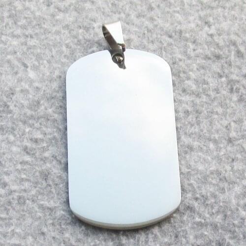 50X28X1mm Stainless Steel Army Dog Tags Mirror Polished Surface Dog Tag Suitable for Laser Engraving
