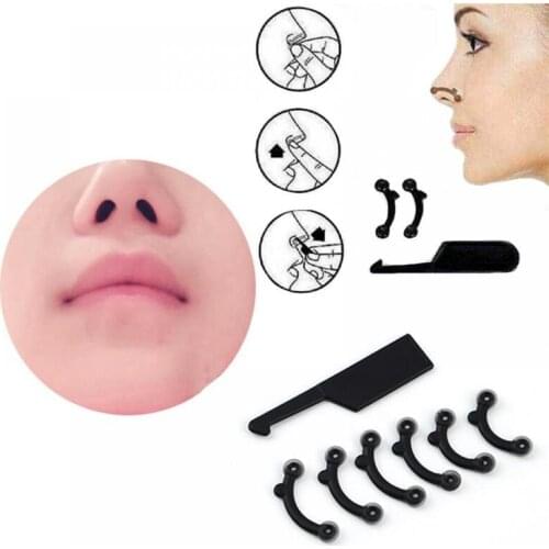 6PCS/Set 3 Sizes Women Beauty Nose Up Lifting Bridge Shaper Massage Tool No Pain