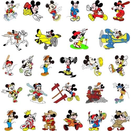 Disney Personality Mickey Mouse Skateboarding To Play With Snow Multi-styling Acrylic Jewelry Epoxy Earrings Accessories
