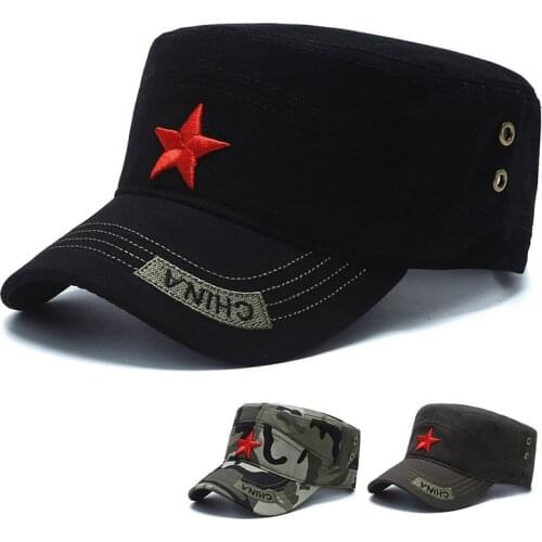 GBCNYIER CHINA Red Army Cap Embroidery Star Camouflage Military Cap Fashion Leisure Fishing Golf Unisex Sun Hat Adjustable