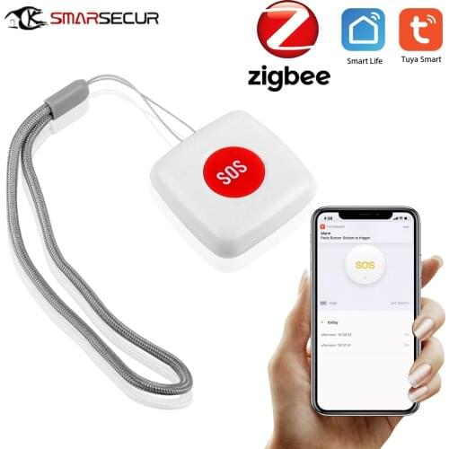 TUYA ZigBee SOS Button Sensor Alarm Elderly alarm Waterproof Emergency Panic Button