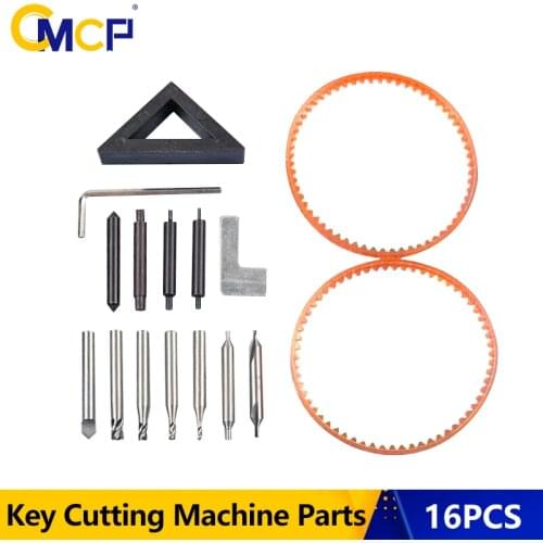 16pcs End Milling Cutter For All Vertical Key Copy Machine Key Cutting Machine Parts Drill Bit Locksmith Tools Key Cutter Blade