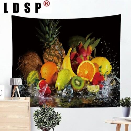 LDSP Fruit Spices kitchen Poster Tapestry Wall Hanging Wall Covering Rugs Background Cloth Beach Mat Blanket Art Home Decor
