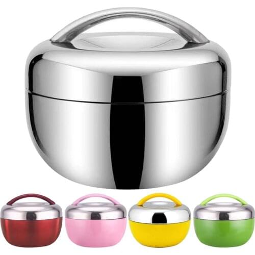 Multicolor Lunch Box Vacuum Keep Warm Thermal Bento Box Portable Children Outdoor Camping Food Storage Container Stainless Steel