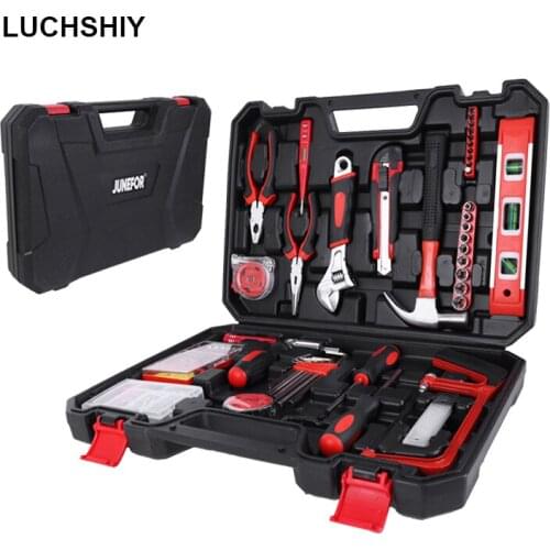 Home Tool Set Household Tool Kits Plier Socket Wrench Screwdriver Set Of Repair Tools With Toolbox For Bicycle Car Repair Tools