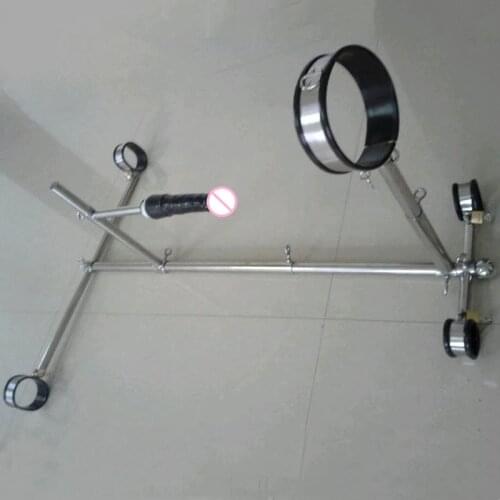 Stainless Steel Spreader Bar K9 Bondage Frame BDSM Torture Slave Restraints Collar Handcuffs Ankle Cuffs Adult Sex Games Toys
