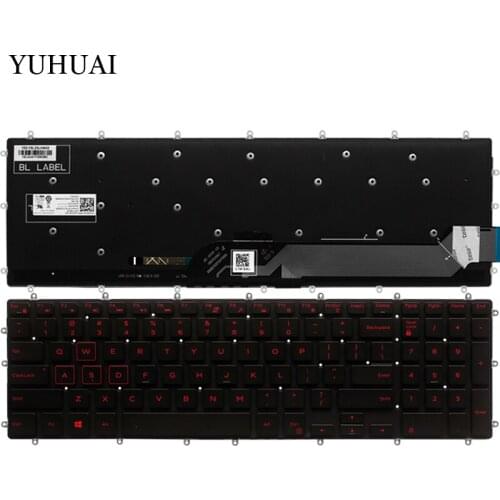 New US laptop keyboard for Dell PK131QP1B00 NSK-EC1BC 01 03R0JR keyboard layout Red Backlit