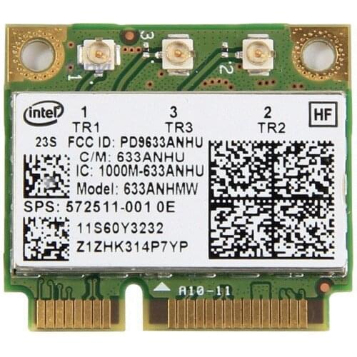 SSEA new for Intel Ultimate-N 6300 6300AGN 633ANHMW Half Mini PCI-E 450M 802.11AC Wireless Card for Lenovo/HP 572511-001 60Y3232