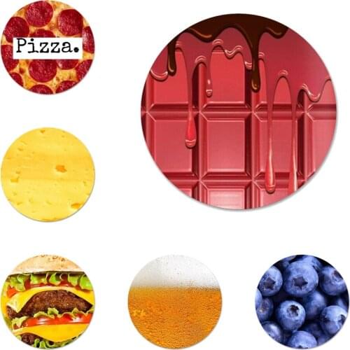 New Arrival Food Dessert Chocolate beer cheese Icons Pins Badge Decoration Brooches Metal Badges For Clothes Backpack Decoration