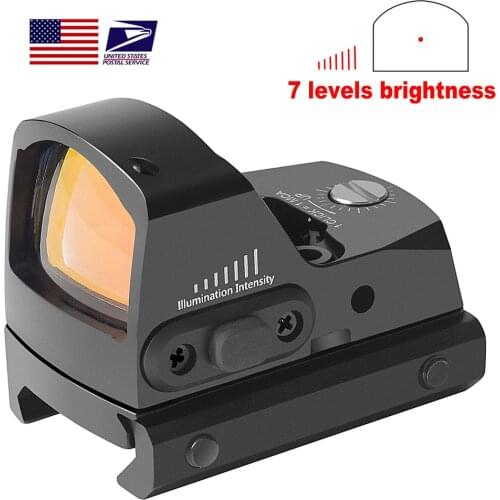 NEW Mini Red Dot Sight Collimator Rifle Reflex Sight Scope fit 20mm Weaver Rail For Airsoft / Hunting Rifle