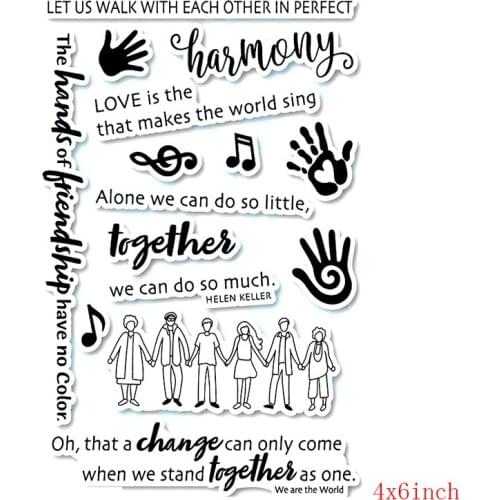 "Harmony Together" Transparent Silicone Clear Stamp for Scrapbooking Diy Craft Decoration Soft Stamp