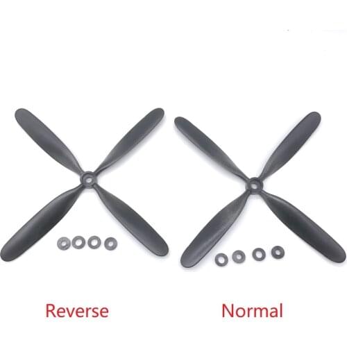 RC Plane Part 10.5*8 4 Blade CW & CCW Propeller for Dynam B26, P61, Spitfire V2