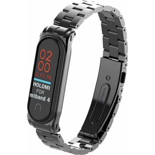 For Xiaomi Mi Band 4 Strap Stainless Steel Wristband for Mi 4 Smart Bracelet Replacement Strap