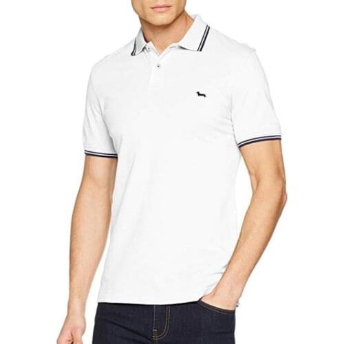 New Men Casual Summer Fashion Polos Shirt Slim Fit Breathable Embroidery Harmont Shirts Mens Outwear Blaine