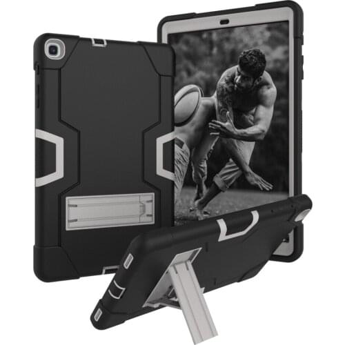 Silicone + PC Hard back Stand Case For Samsung Galaxy Tab A 10.1 2019 T510 T515 SM-T510 SM-T515 Shockproof tablet Case +film+pen