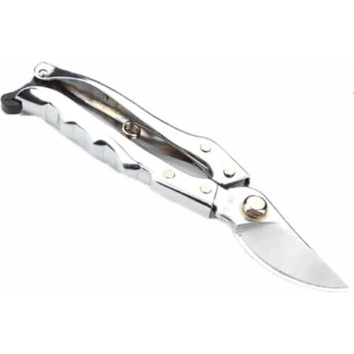 Garden Fruit Branch Shears Bypass Pruners SK5 High Carbon Steel Blade Pruning Shears, Stainless Steel Handle, Safety Lock Design