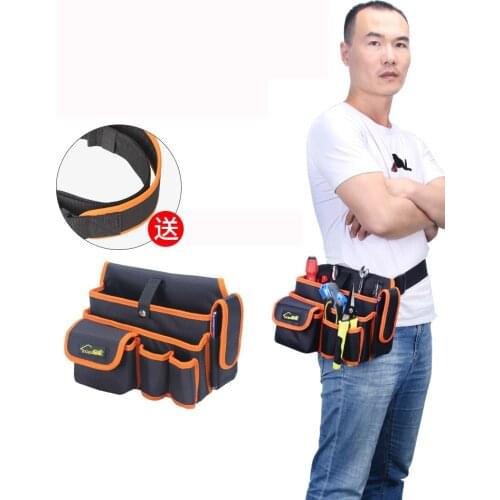Tool Bag Portable High-Capacity Storage Bag Multi Function Tools Pocket Belt Pouch Electrician Tools Organizer Waist